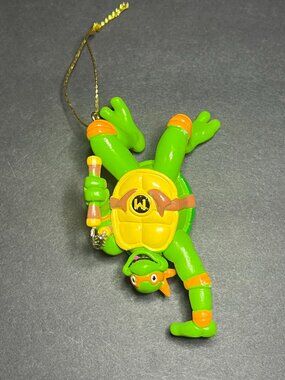 2016 Nickelodeon Viacom Kurt Adler TMNT Upside Down Michelangelo Ornament 3.75"